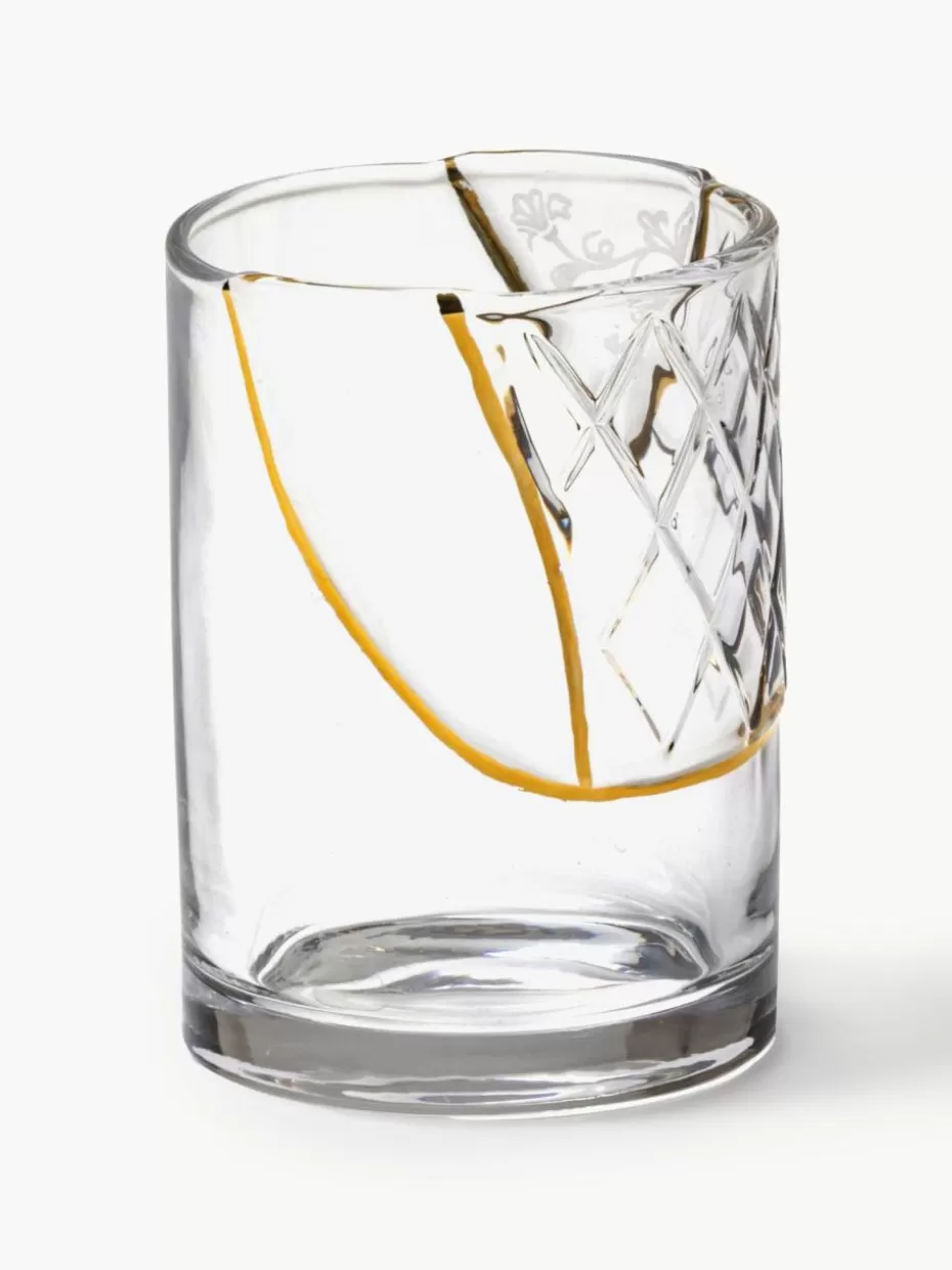 Wassergläser-Seletti Kristall-Gläser Kintsugi