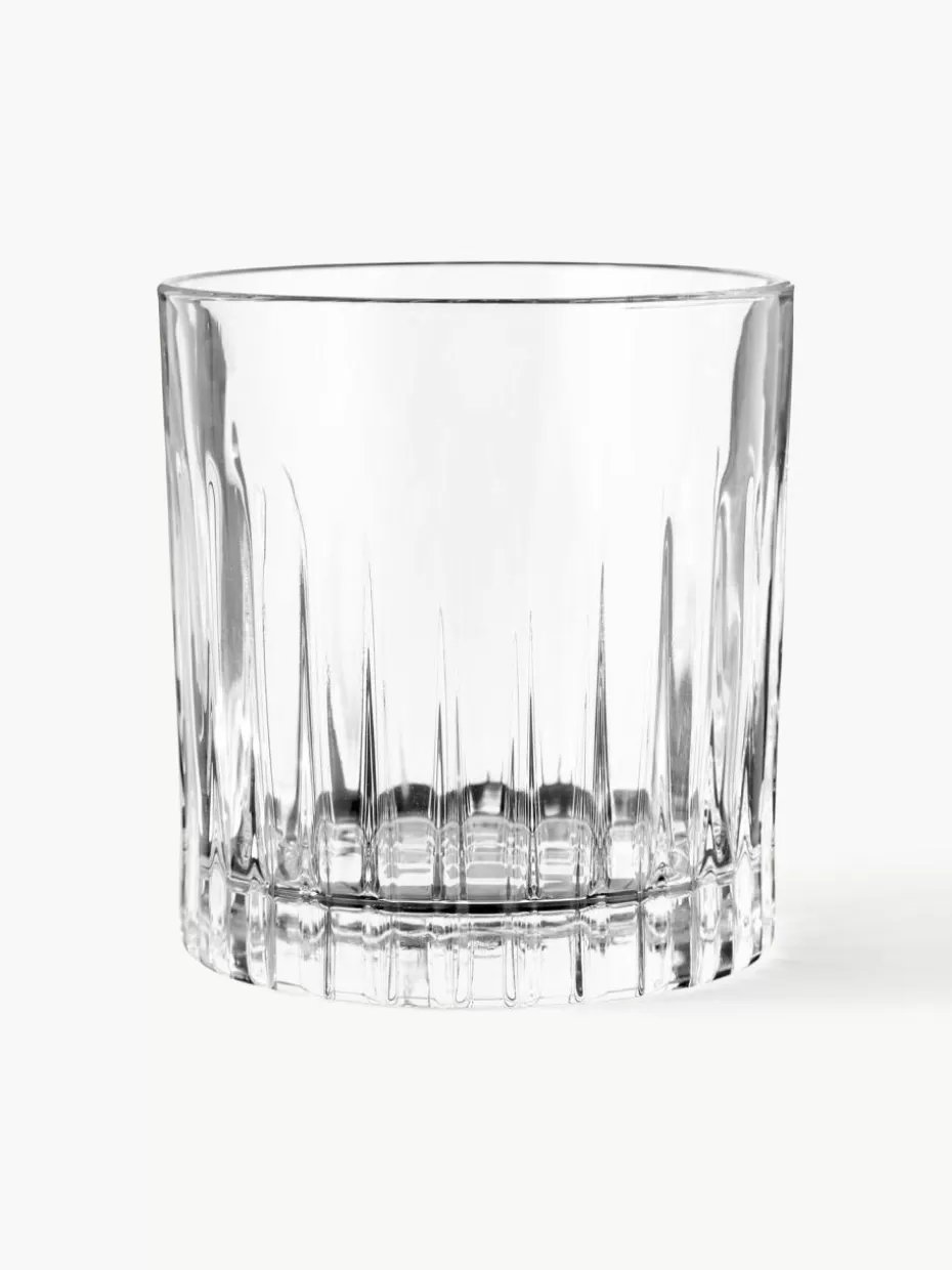 Bargläser | Wassergläser-RCR Kristall-Gläser Timeless mit Rillenrelief, 6 Stück