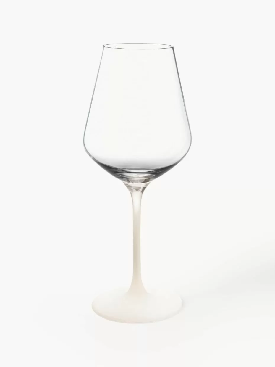 Weingläser-Villeroy & Boch Kristall-Rotweingläser Manufacture Rock, 4 Stück Transparent, Weiß