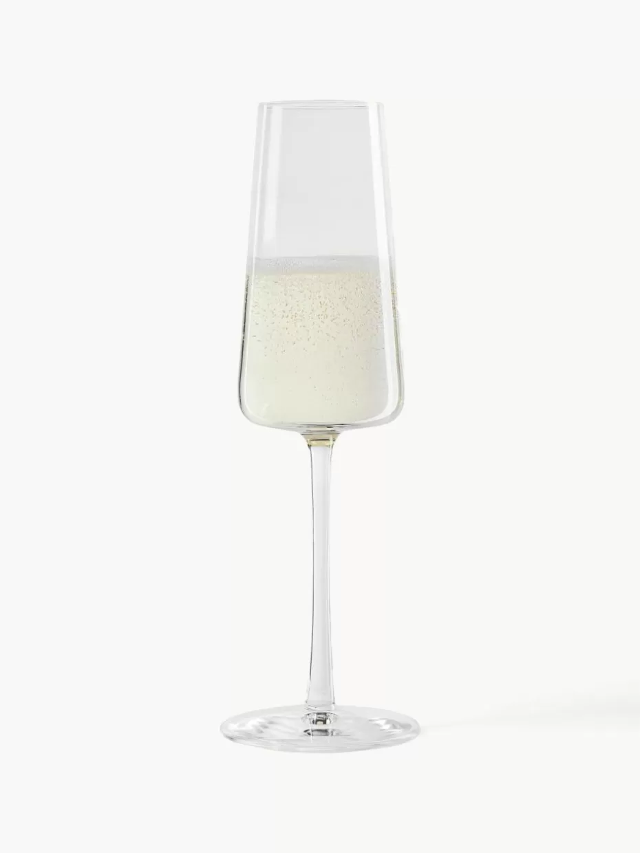 Champagner- & Sektgläser-Stölzle Lausitz Kristall-Sektgläser Power in Kegelform, 6 Stück