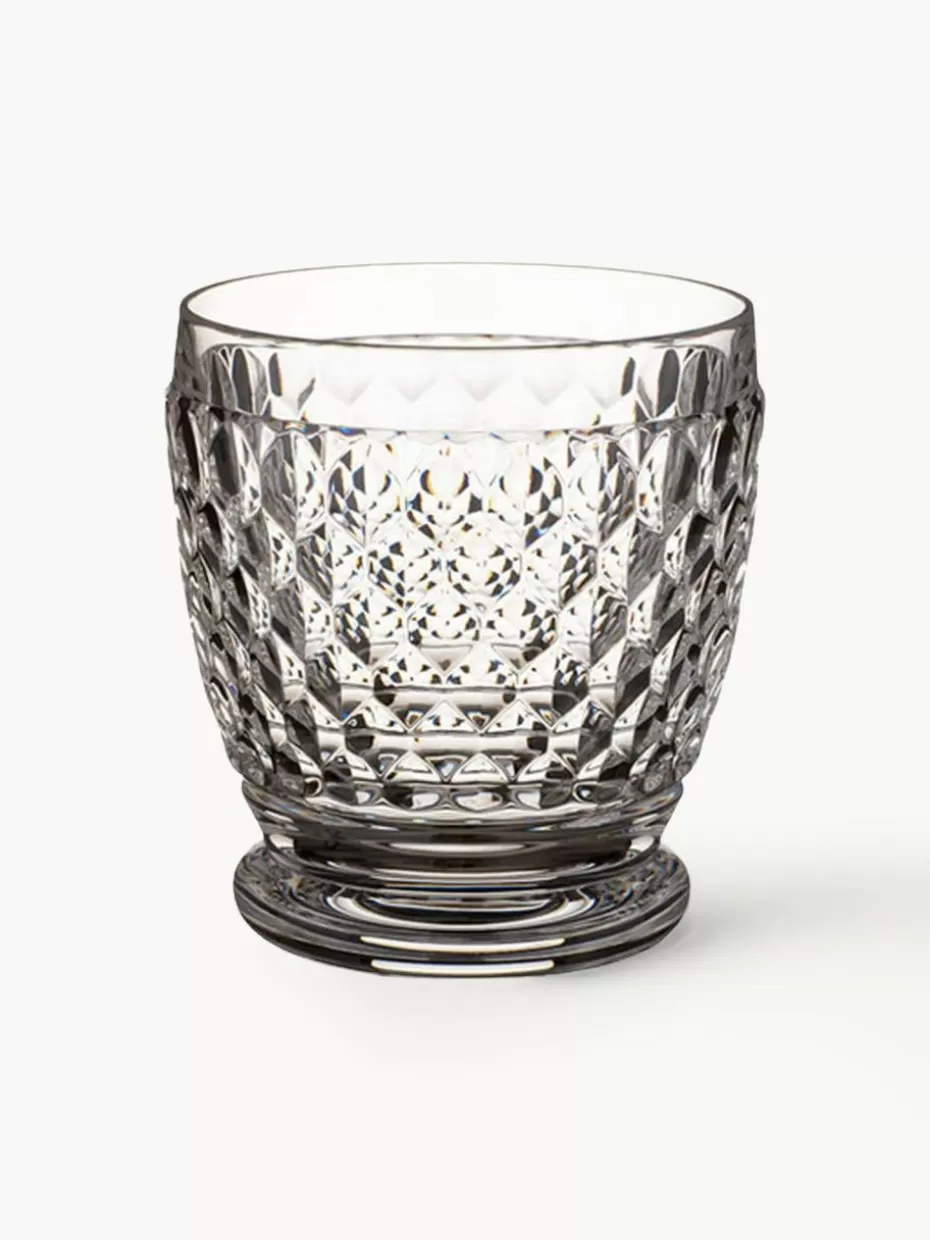Bargläser | Wassergläser-Villeroy & Boch Kristall-Wassergläser Boston mit Relief, 4 Stück