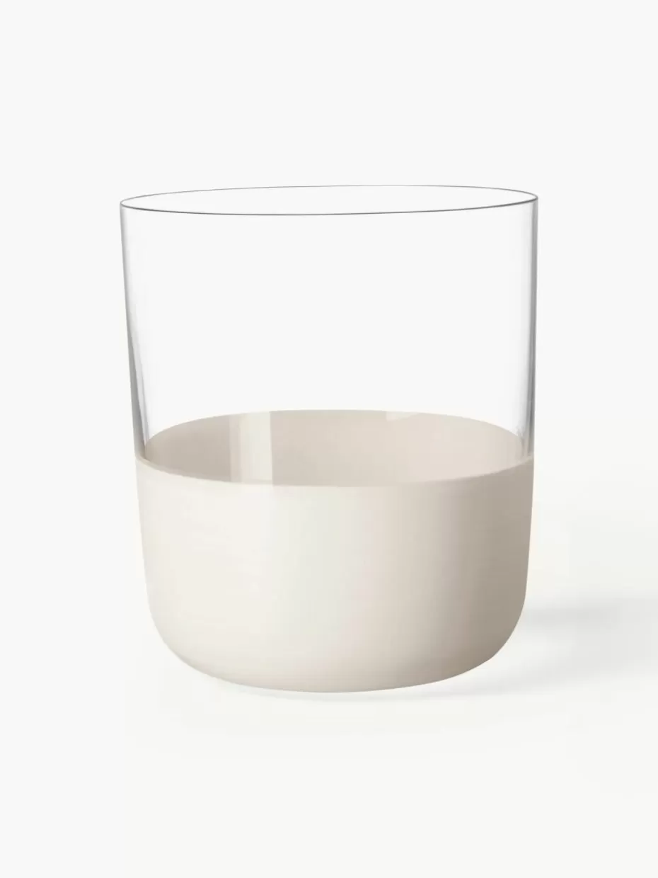 Bargläser | Wassergläser-Villeroy & Boch Kristall-Whiskygläser Manufacture Rock, 4 Stück Transparent, Weiß