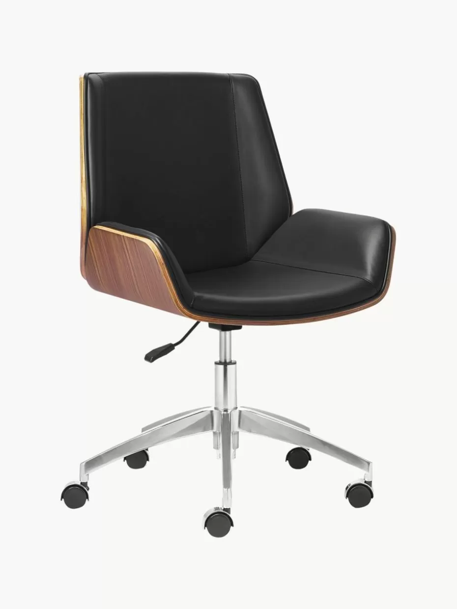 Schreibtischstühle-Kare Design Kunstleder-Schreibtischstuhl Rouven, höhenverstellbar