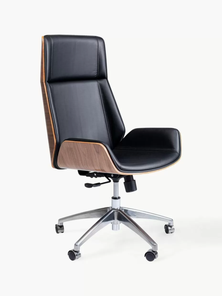 Schreibtischstühle-Kare Design Kunstleder-Schreibtischstuhl Rouven, höhenverstellbar