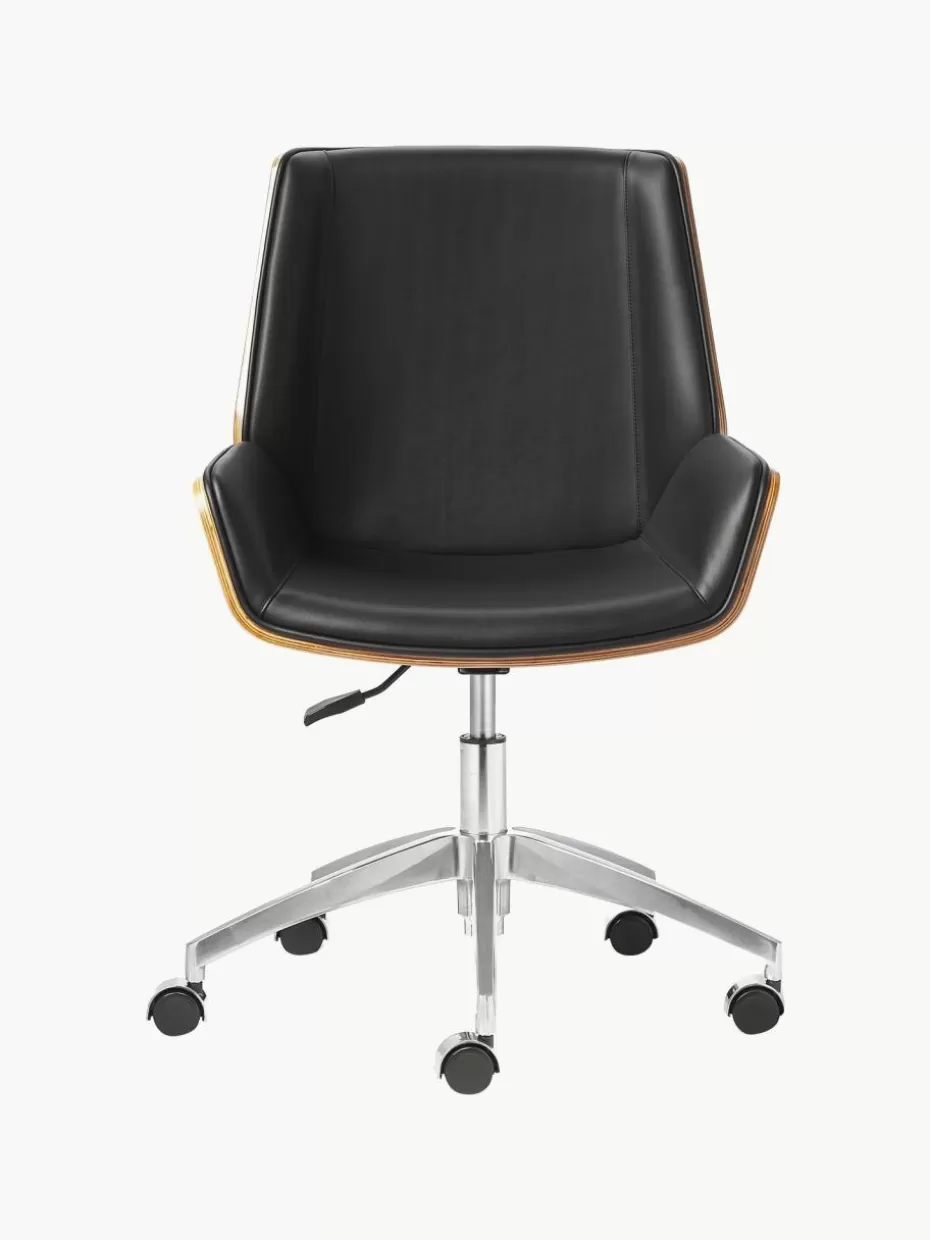 Schreibtischstühle-Kare Design Kunstleder-Schreibtischstuhl Rouven, höhenverstellbar