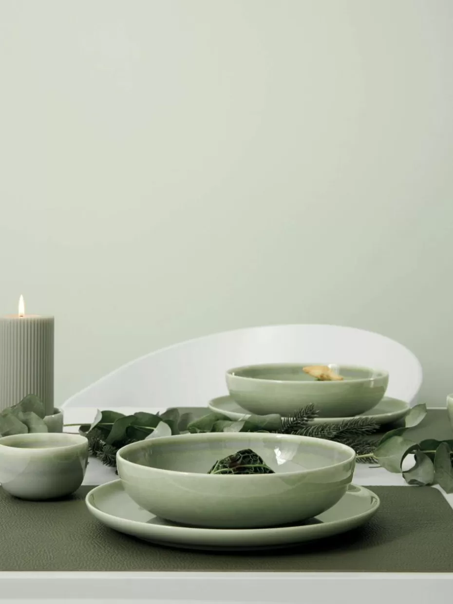 Tischsets | Tischsets-Asa Selection Kunstleder-Tischsets Pik, 2 Stück Olivgrün