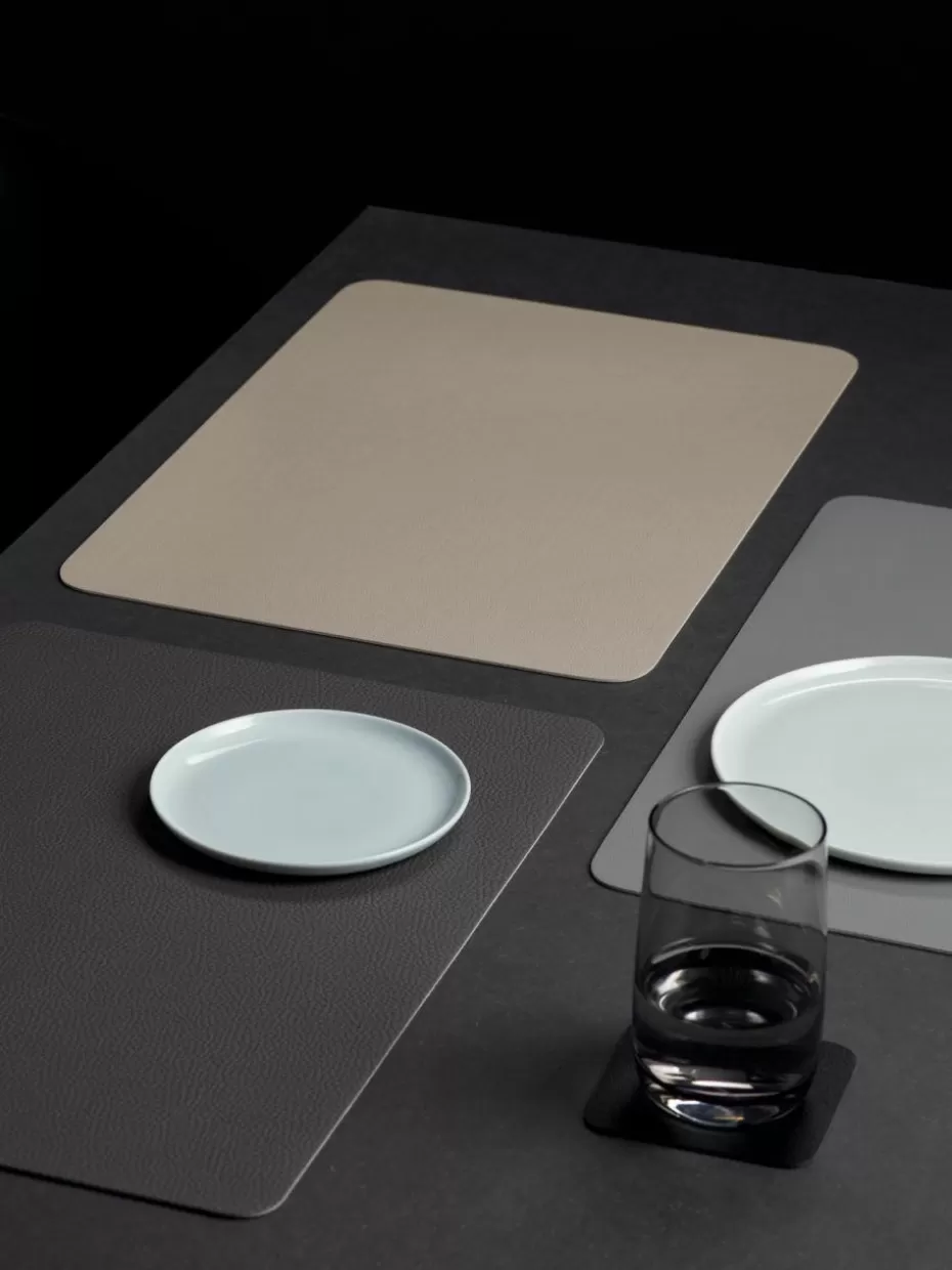 Tischsets | Tischsets-Asa Selection Kunstleder-Tischsets Pik, 2 Stück Dunkelbraun