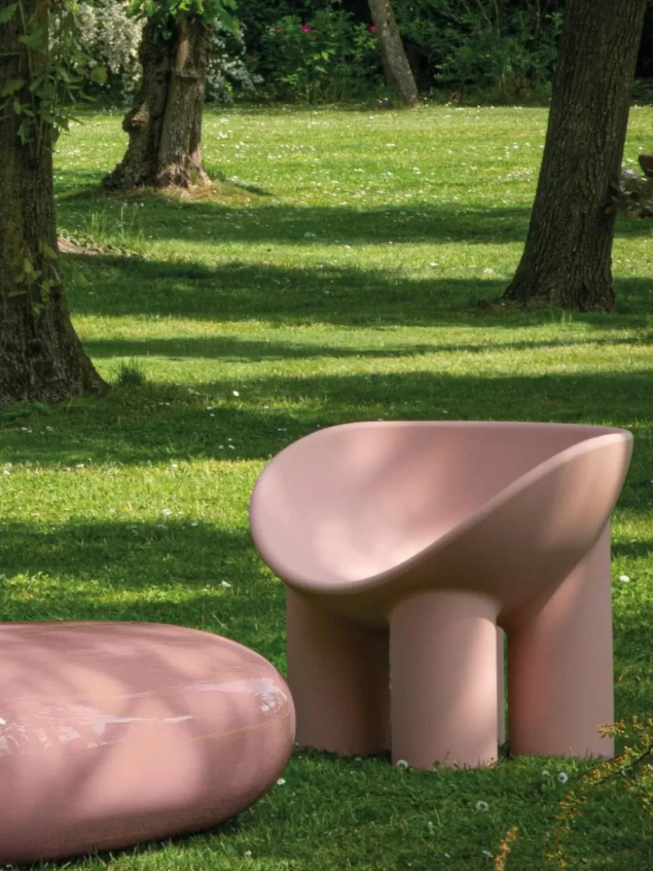 Sessel-Driade Kunststoff-Loungesessel Roly Poly Altrosa