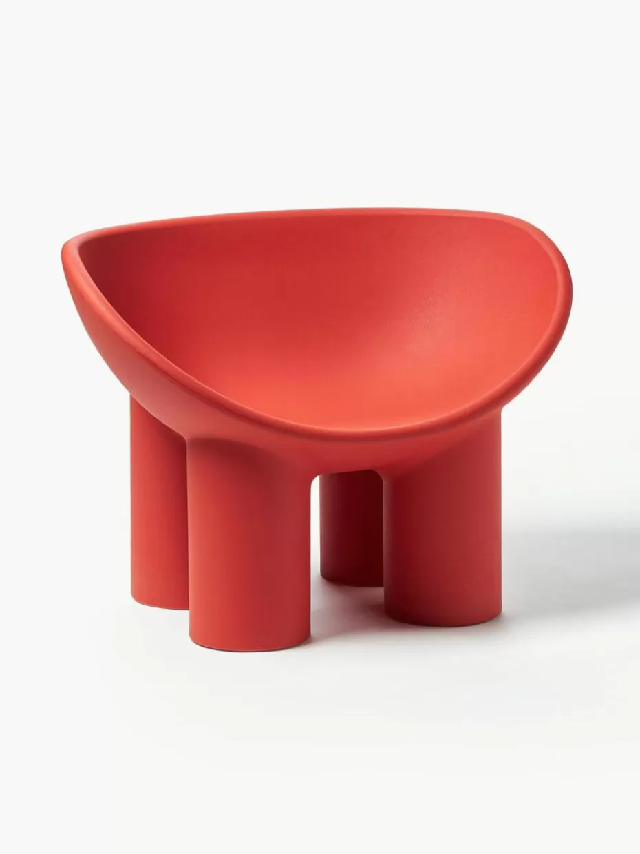 Sessel-Driade Kunststoff-Loungesessel Roly Poly Korallrot