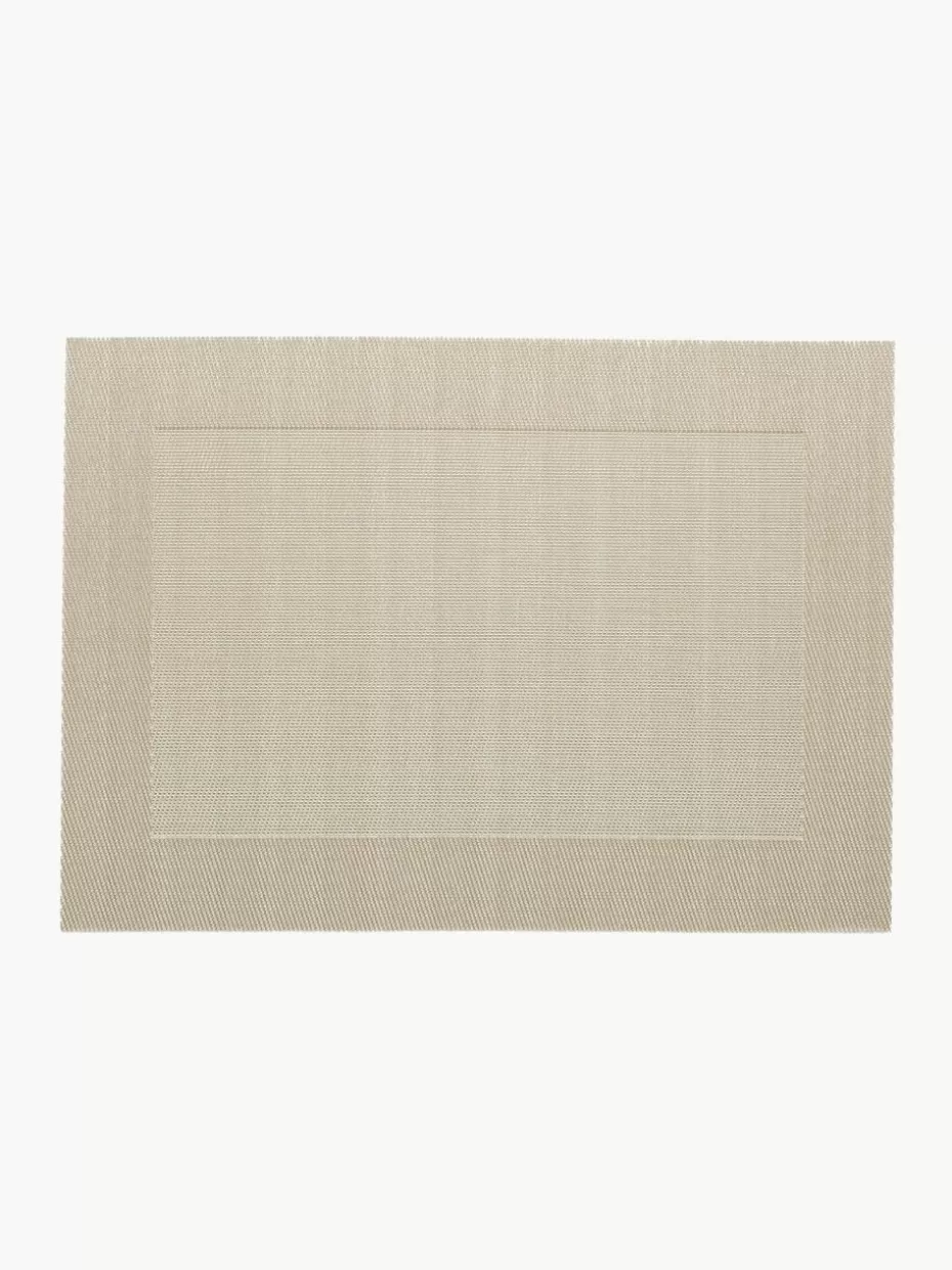 Tischsets | Tischsets-Asa Selection Kunststoff-Tischsets Trefl, 2 Stück Hellbeige