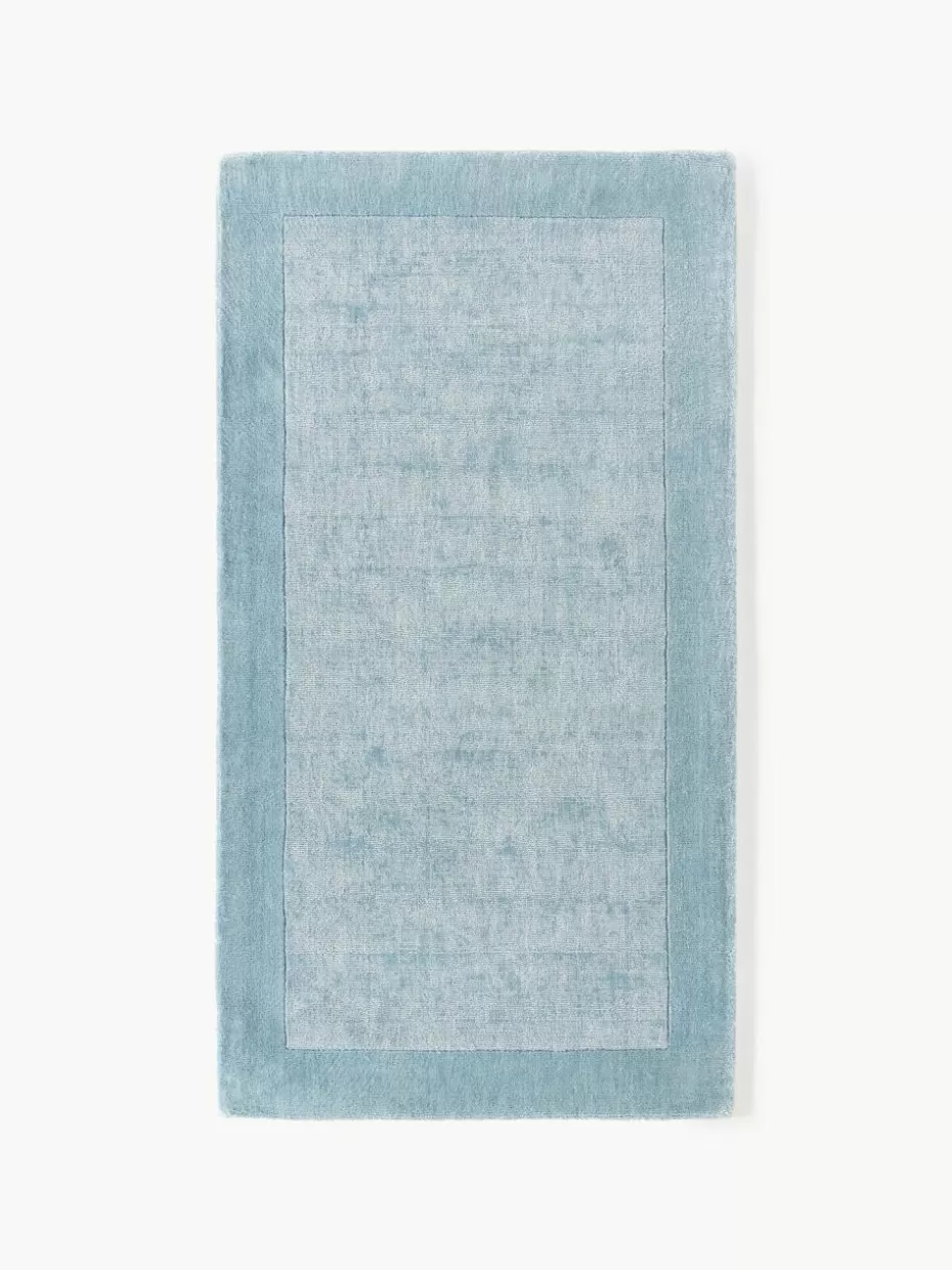 Rechteckige Teppiche-Westwing Collection Kurzflor-Teppich Kari Blau