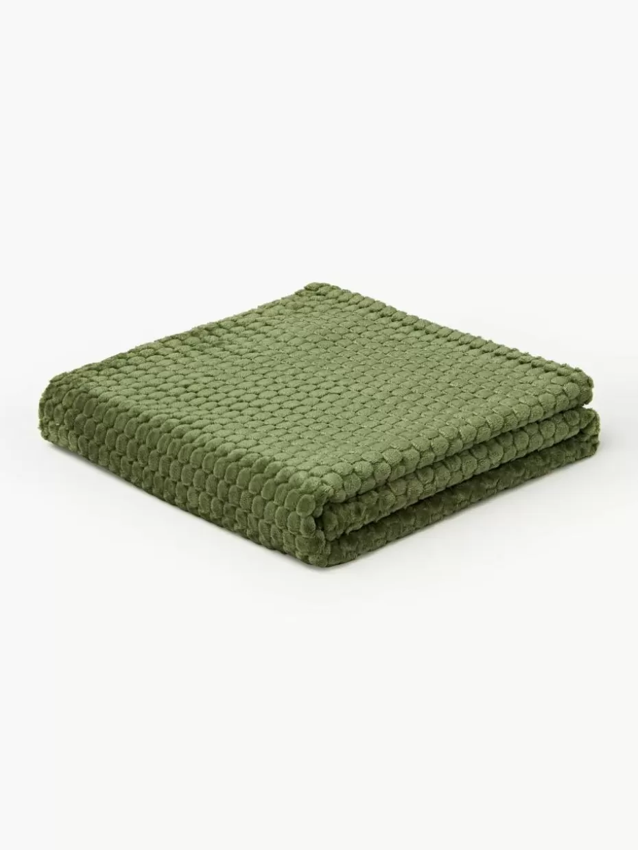 Weihnachtliche Decken & Plaids | Festliche Eleganz-Sagaform Kuscheldecke Maja mit Strukturoberfläche