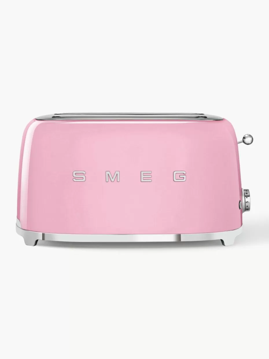 Toaster-Smeg Langschlitztoaster 50's Style Rosa, glänzend