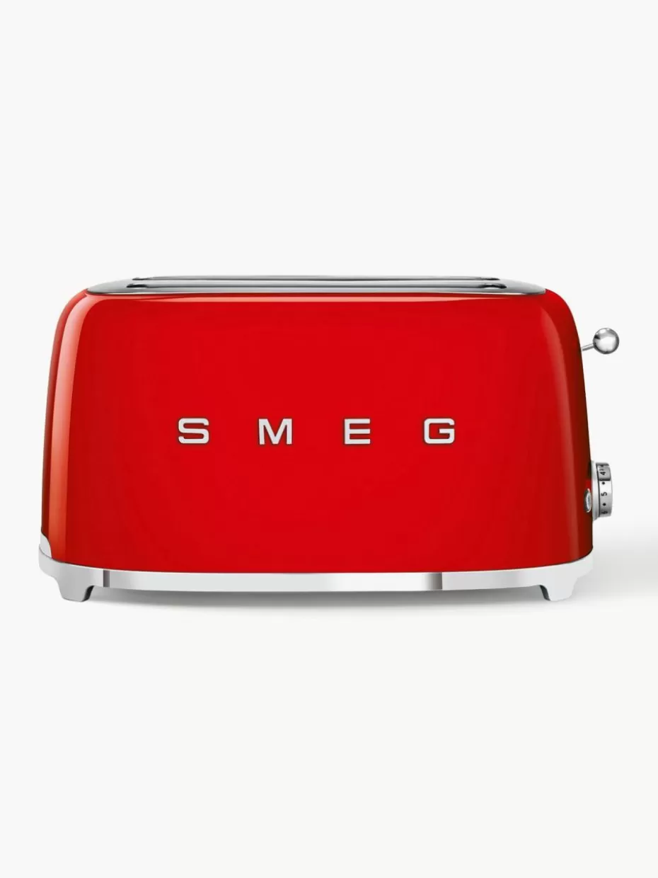 Toaster-Smeg Langschlitztoaster 50's Style Rot, glänzend