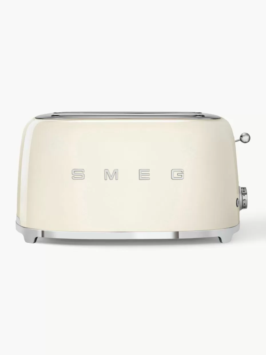 Toaster-Smeg Langschlitztoaster 50's Style Cremeweiß, glänzend