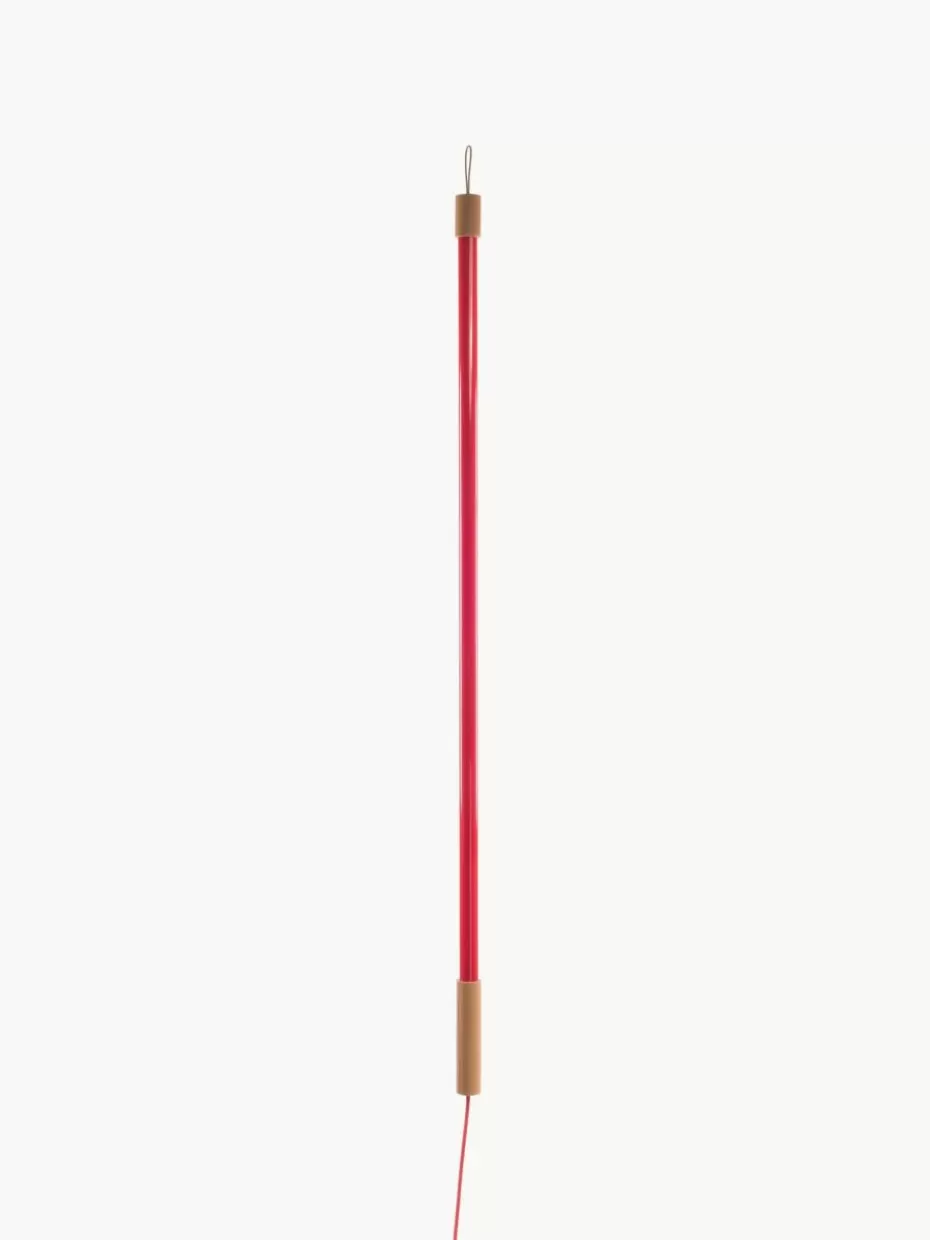Led-Wandleuchten-Seletti LED-Wandleuchte Linea mit Stecker Rot