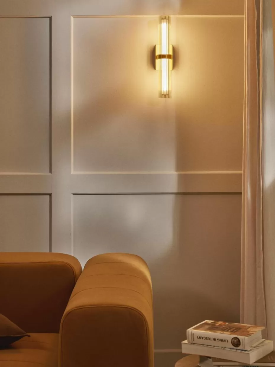 Led-Wandleuchten-Westwing Collection LED-Wandleuchte Mirabella Transparent, Goldfarben