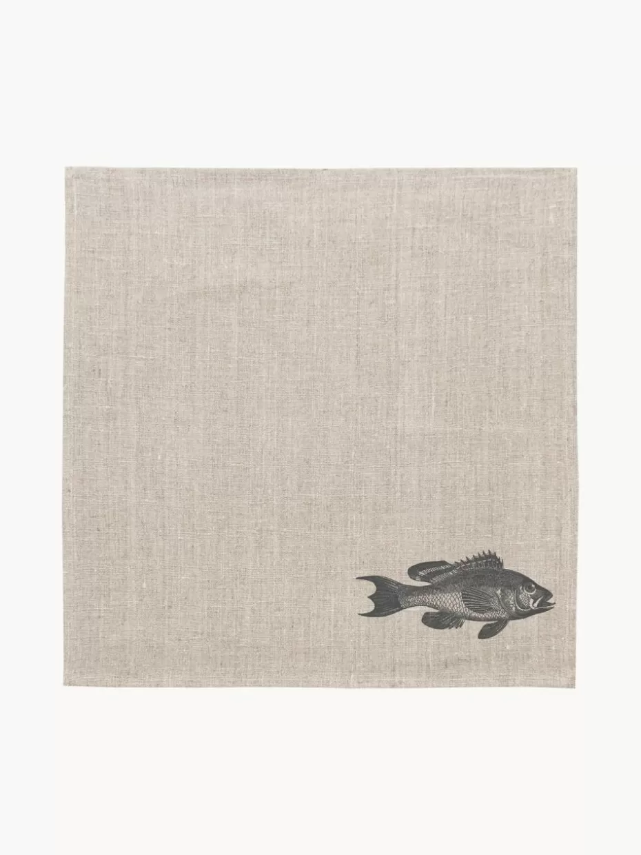 Servietten & Ringe | Servietten-Frohstoff Leinen-Serviette Perch, handbedruckt