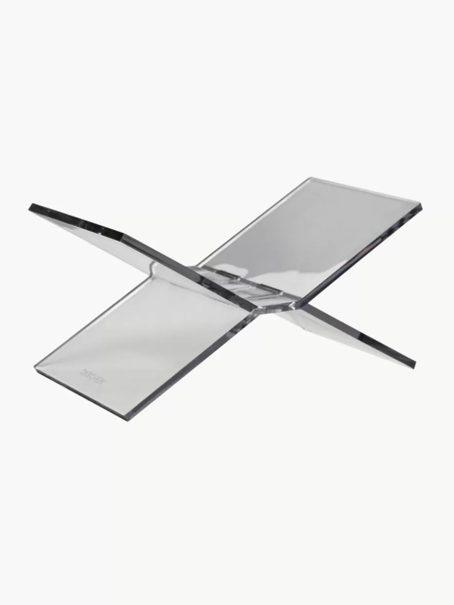 Buchstützen-TASCHEN Leseständer Crystal Grau, transparent