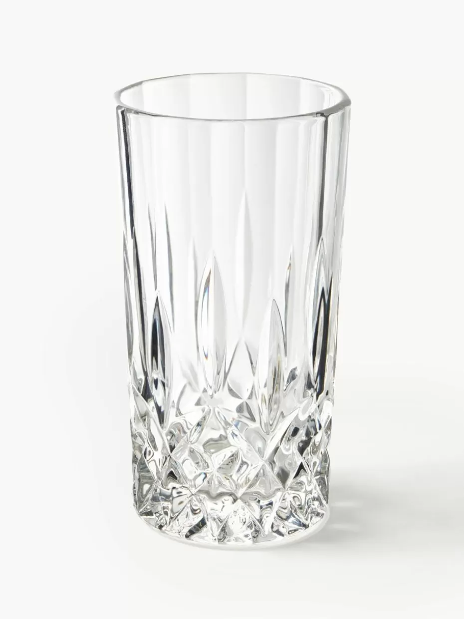 Weihnachtsgeschirr | Festliche Eleganz-Westwing Collection Longdrinkgläser George mit Kristallrelief, 4 Stück