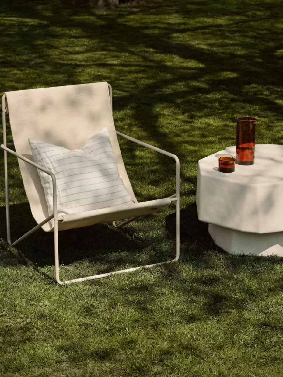 Sessel-ferm LIVING Loungesessel Desert Webstoff Hellbeige, Greige