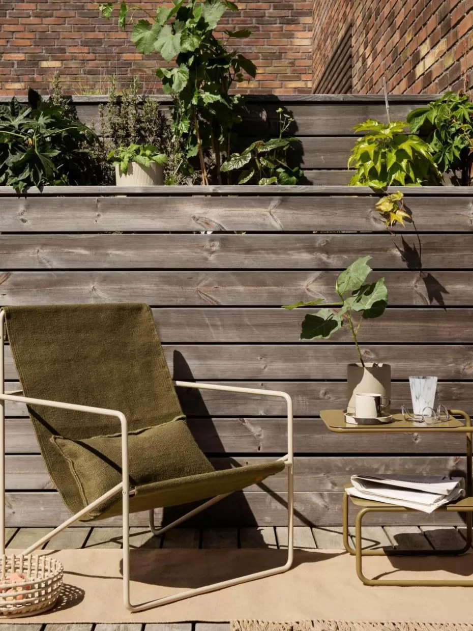 Sessel-ferm LIVING Loungesessel Desert Webstoff Olivgrün, Greige