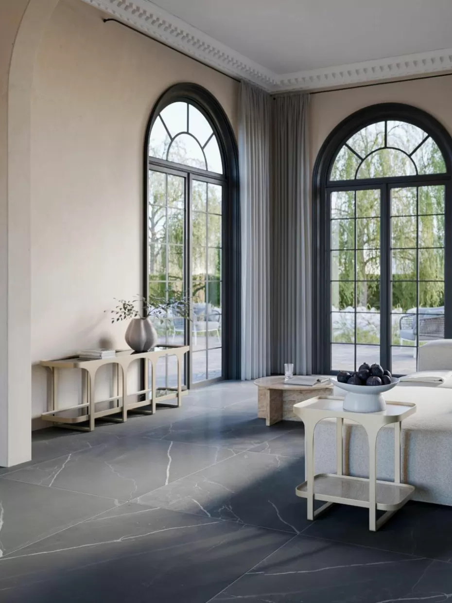 Kommoden & Sideboards-Westwing Collection Lowboard Bella in Travertin-Optik Travertin-Optik Hellbeige