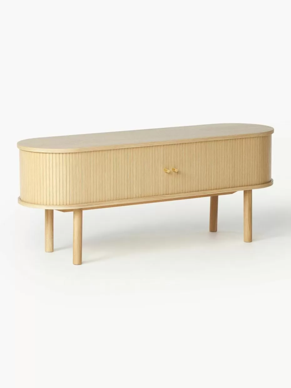 Kommoden & Sideboards-Westwing Collection Lowboard Calary mit geriffelter Front Eichenholz