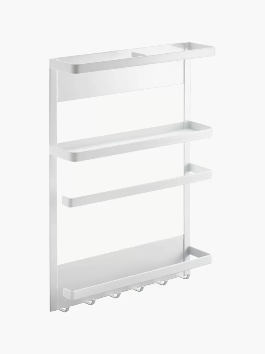 Küchenaufbewahrung | Regale-Yamazaki Magnetisches Seitenregal Tower Weiß