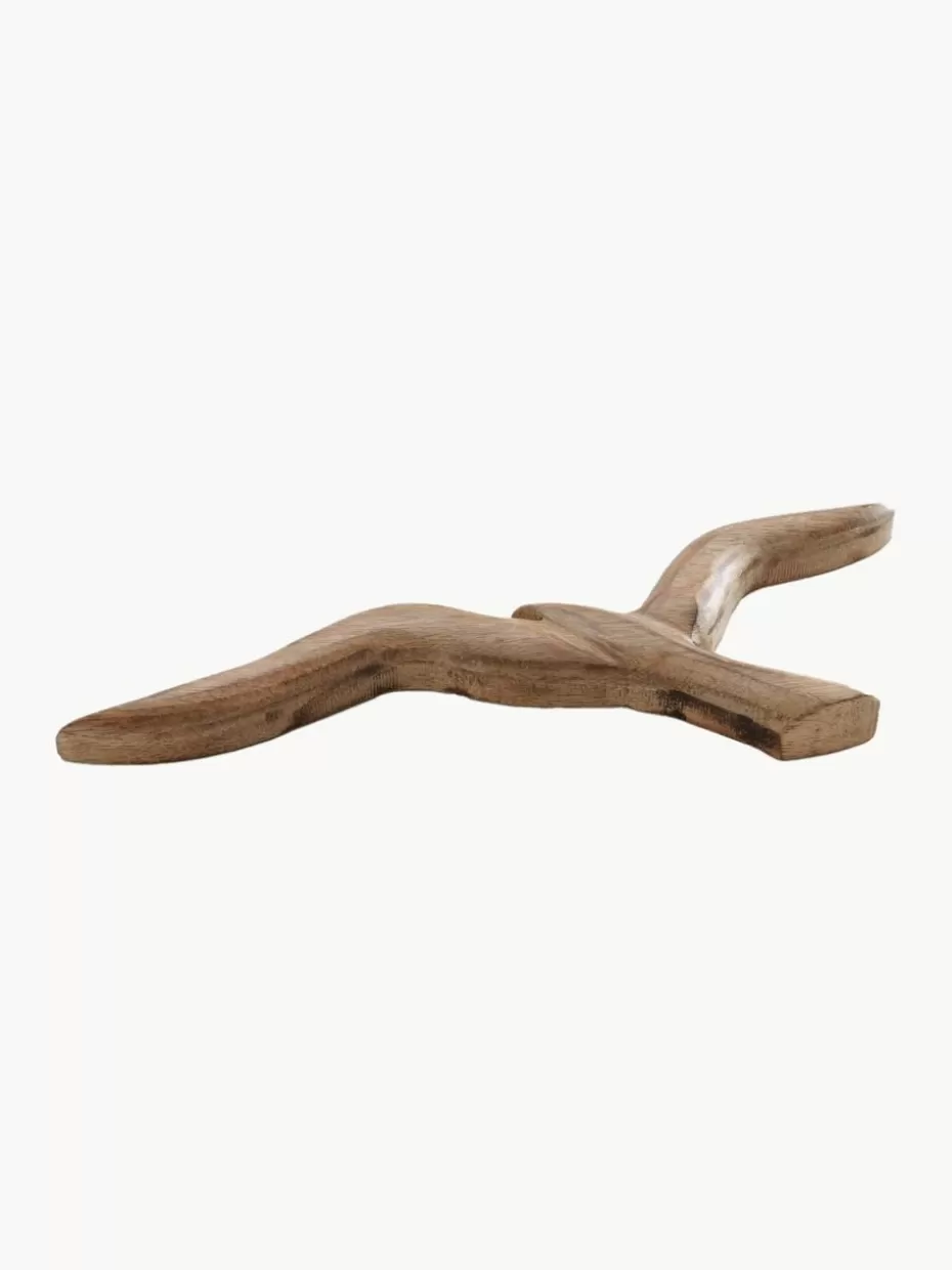 Wandobjekte-Westwing Mangoholz-Wandobjekte Seagull in Vögelform, 2er-Set