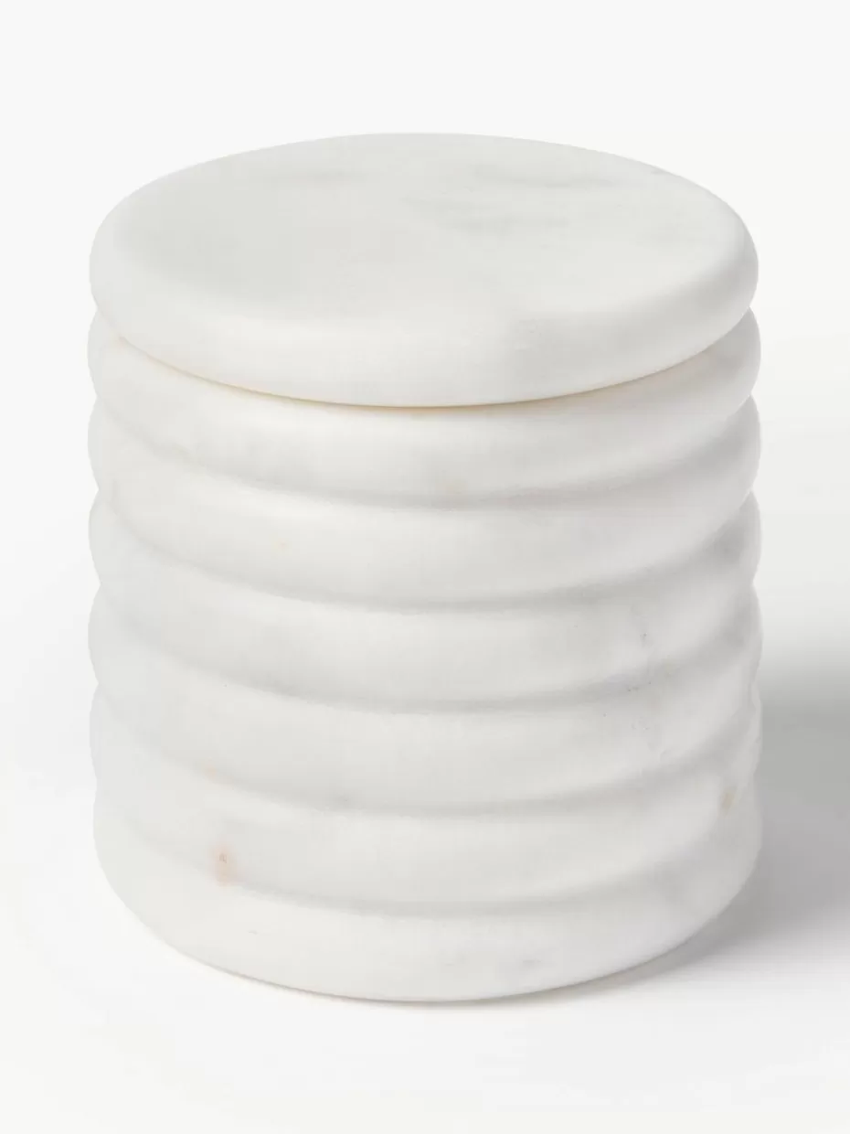 Badaufbewahrung-Westwing Collection Marmor-Aufbewahrungsdose Orta