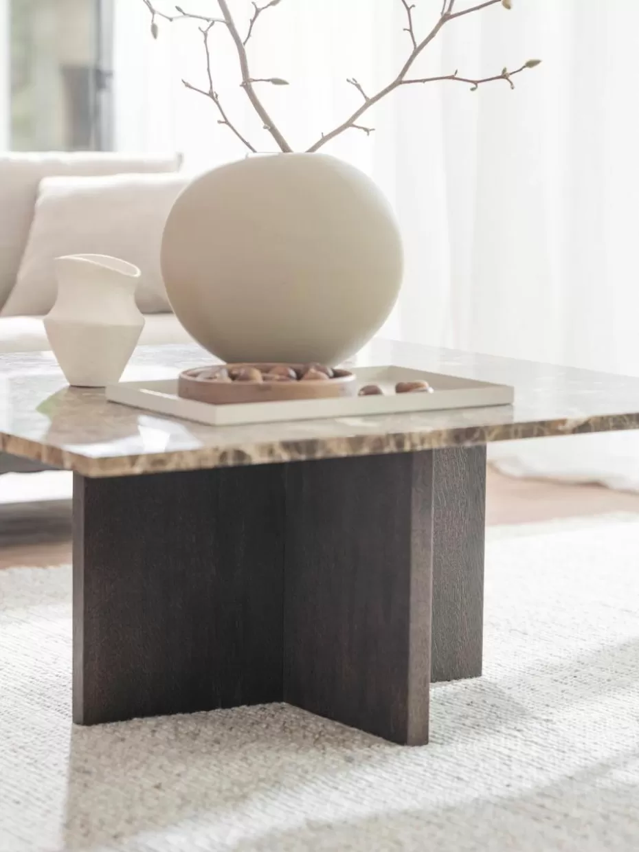 Couchtische-Rowico Marmor-Couchtisch Brooksville