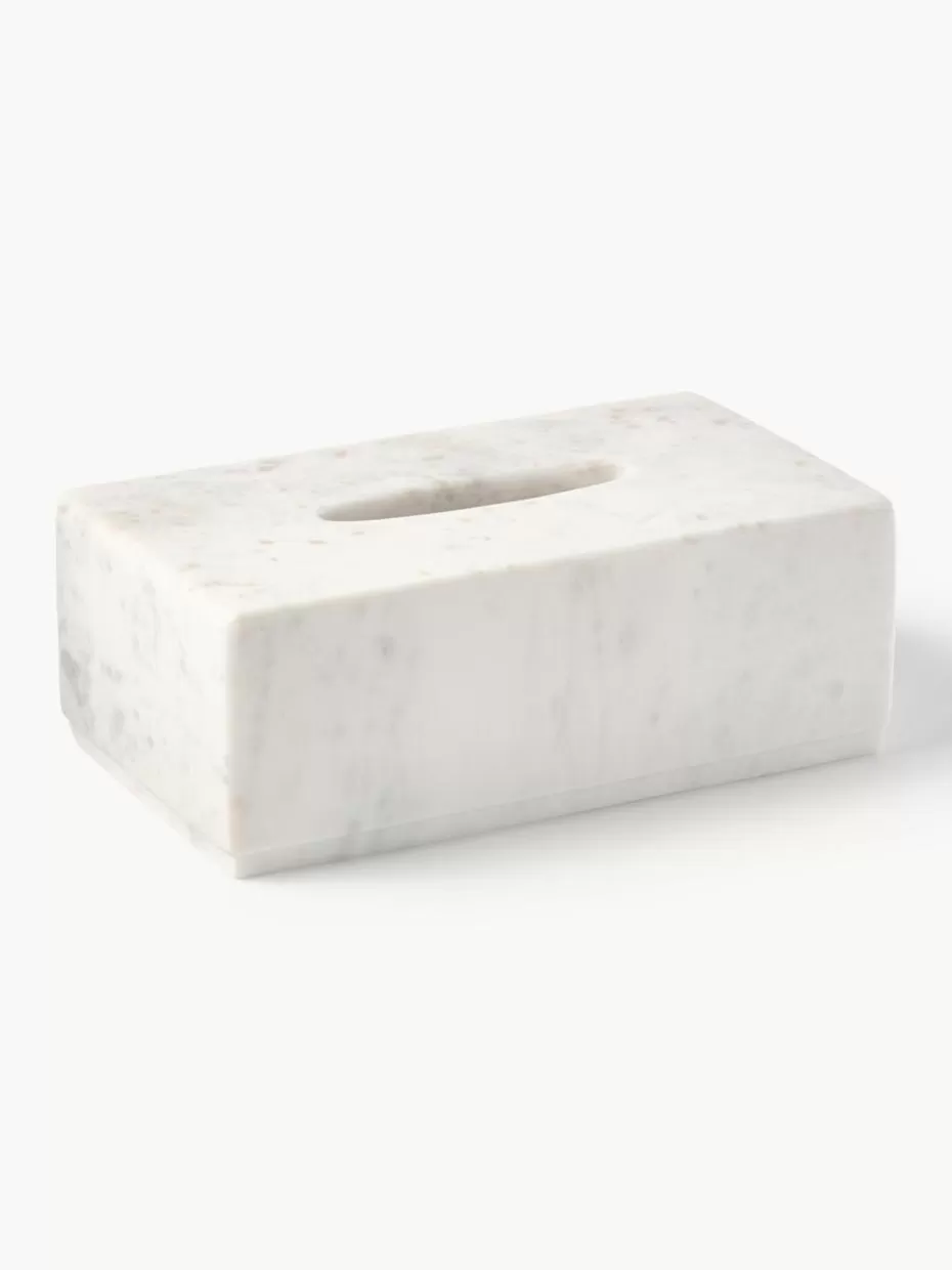 Boxen-Westwing Collection Marmor-Kosmetiktuchbox Simba Weiß, marmoriert