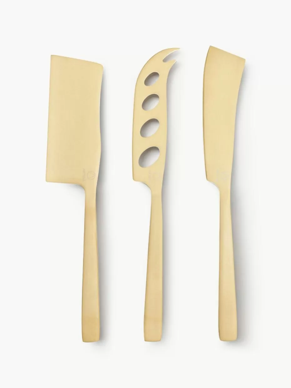 Weihnachtsgeschirr | Küchenmesser-Westwing Matt gebürstete Käsemesser Art Cheese, 3er-Set