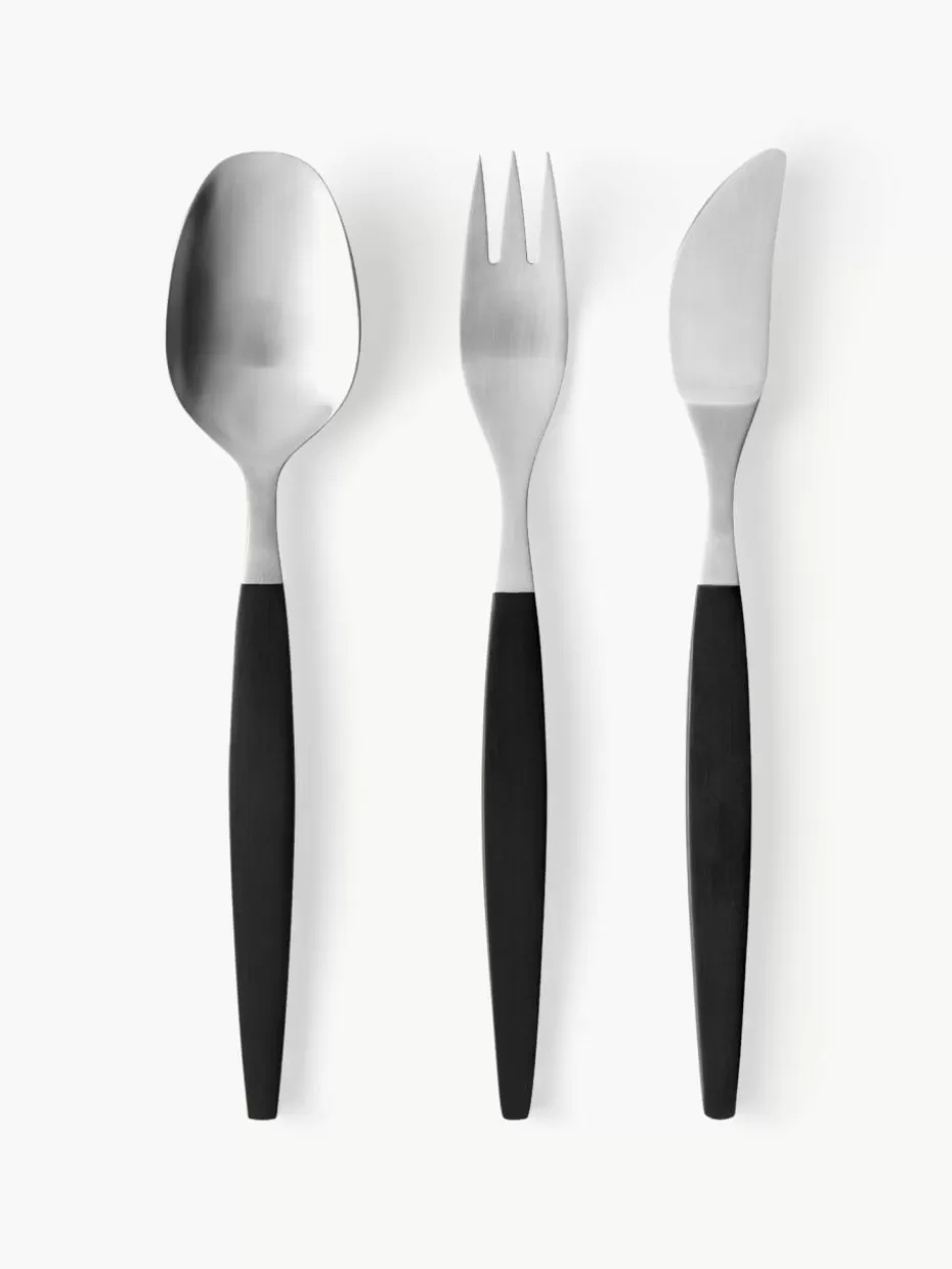 Besteck-Sets-Gense Matt gebürstetes Besteck-Set Focus de Luxe, 4 Personen (12-tlg.)
