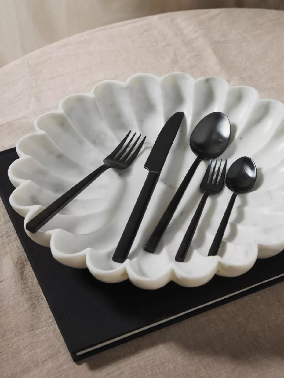 Weihnachtsgeschirr | Besteck-Sets-Westwing Collection Matt gebürstetes Besteck-Set Shine, in verschiedenen Setgrößen Schwarz, matt