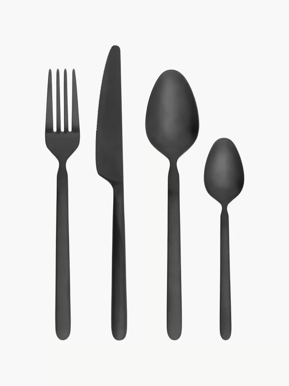 Besteck-Sets-Blomus Matt gebürstetes Besteck-Set Stella, 4 Personen (16-tlg.)