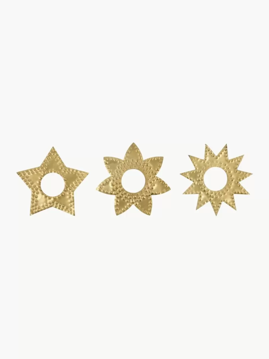 Weihnachtskerzen & Kerzenhalter | Festliche Eleganz-House Doctor Messing-Kerzenhalter Star, 3er-Set