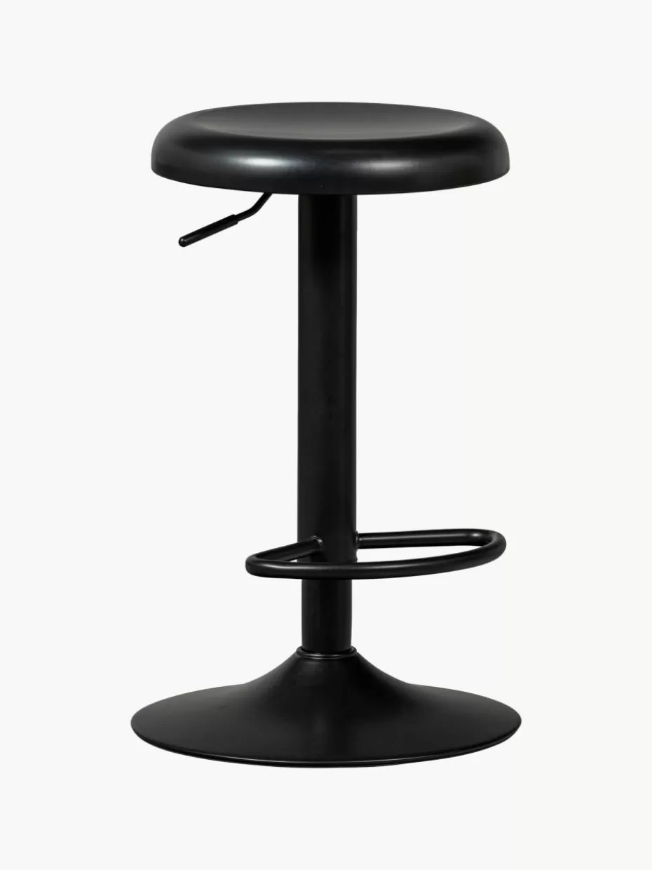 Barhocker-Westwing Metall-Barhocker Isaac, höhenverstellbar Schwarz
