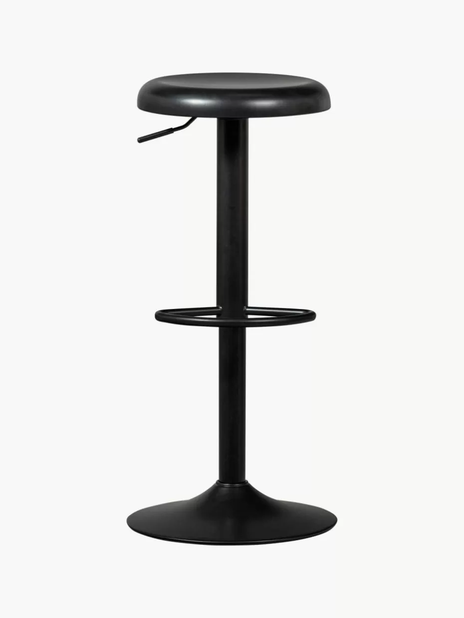 Barhocker-Westwing Metall-Barhocker Isaac, höhenverstellbar Schwarz