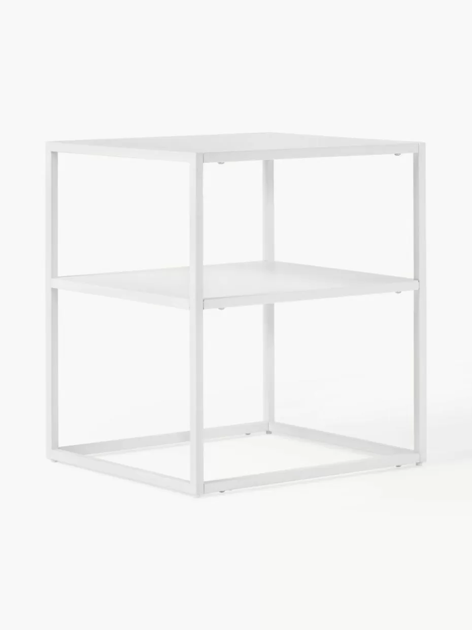 Nachttische | Beistelltische-Westwing Collection Metall-Beistelltisch Neptun Weiß