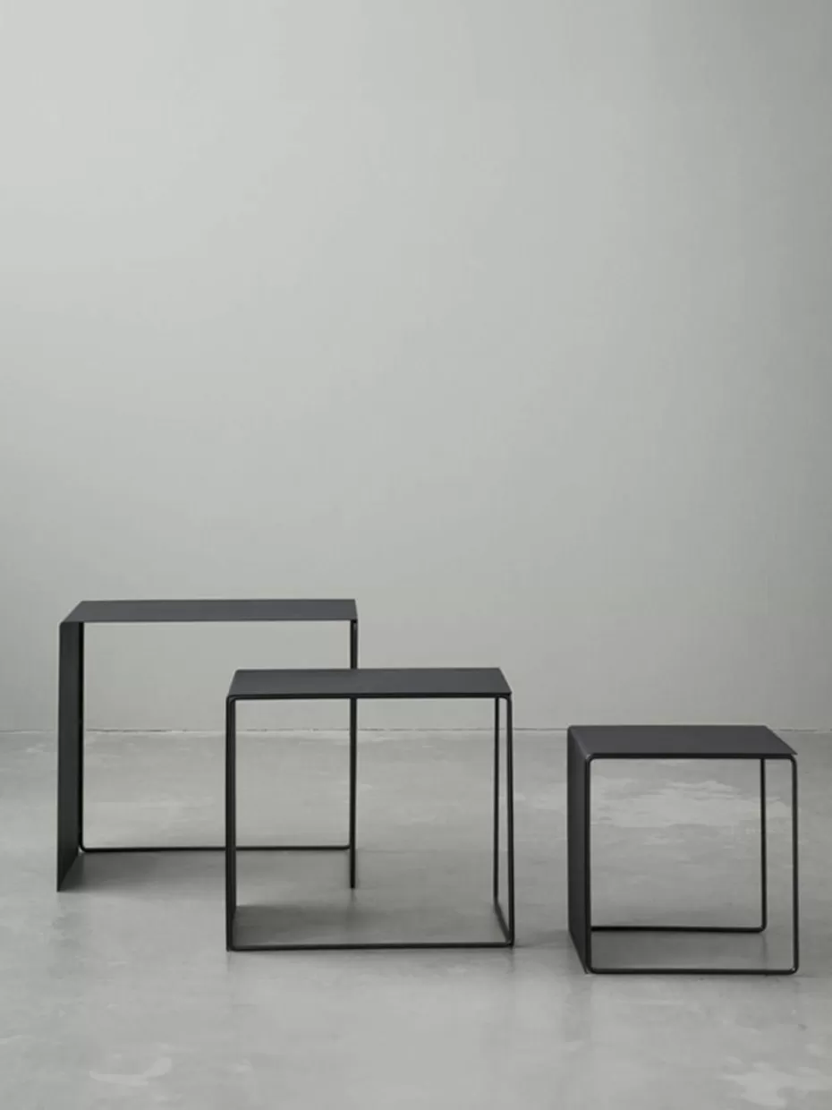 Beistelltische | Couchtische-ferm LIVING Metall-Beistelltische Cluster, 3er-Set Schwarz, matt
