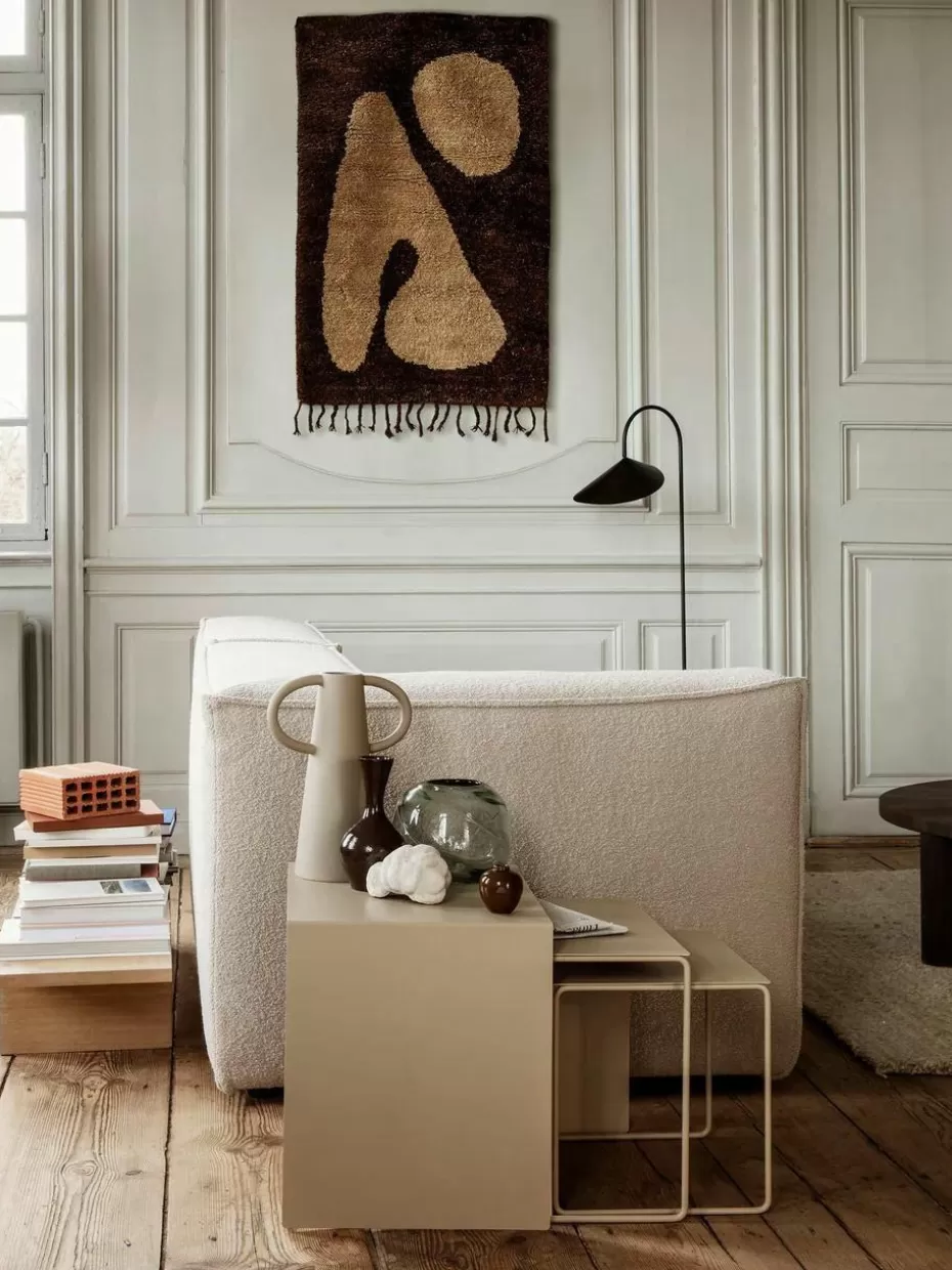Beistelltische | Couchtische-ferm LIVING Metall-Beistelltische Cluster, 3er-Set Hellbeige, matt