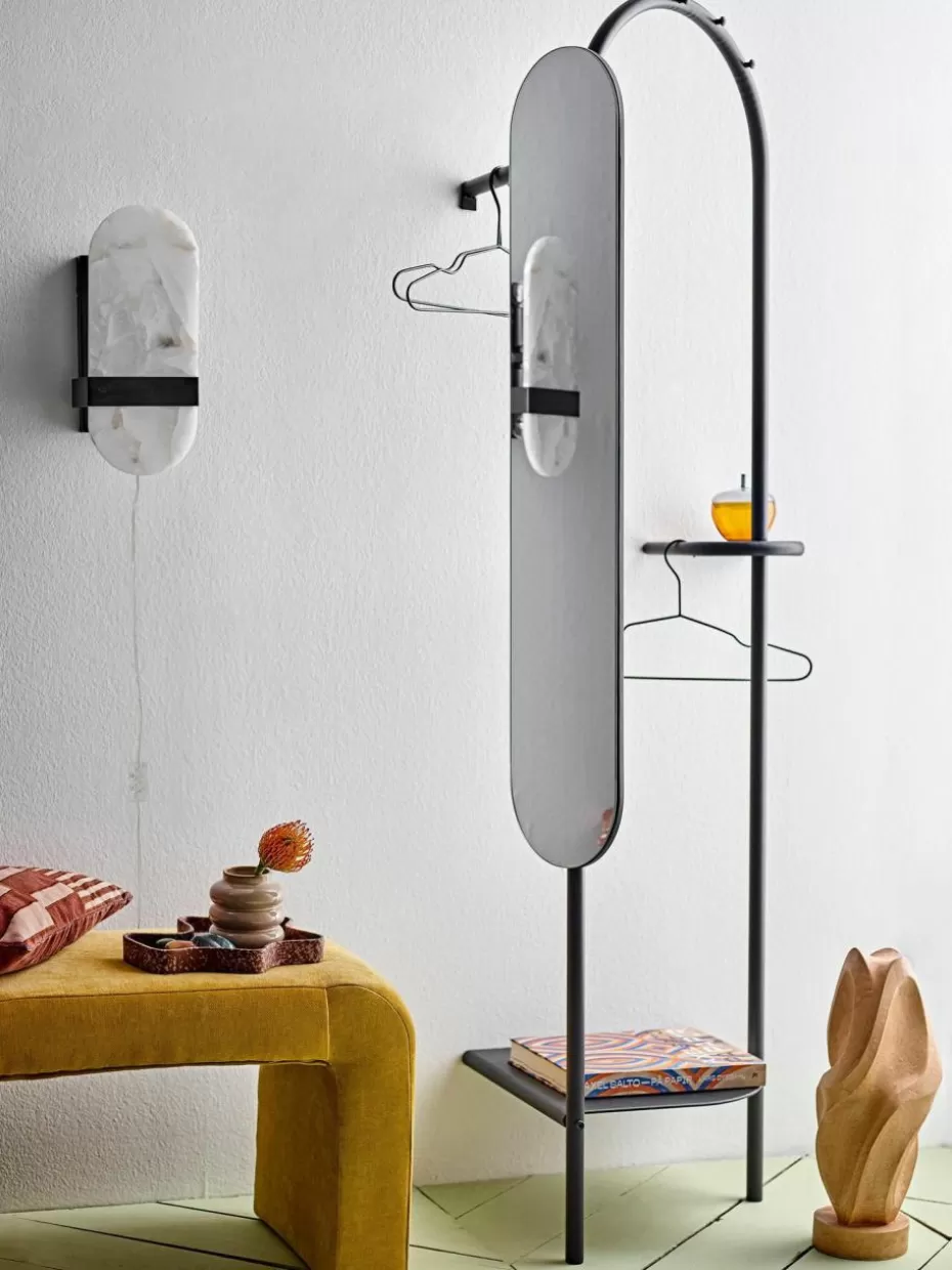 Garderoben-Bloomingville Metall-Garderobe Belen mit verstellbarem Spiegel