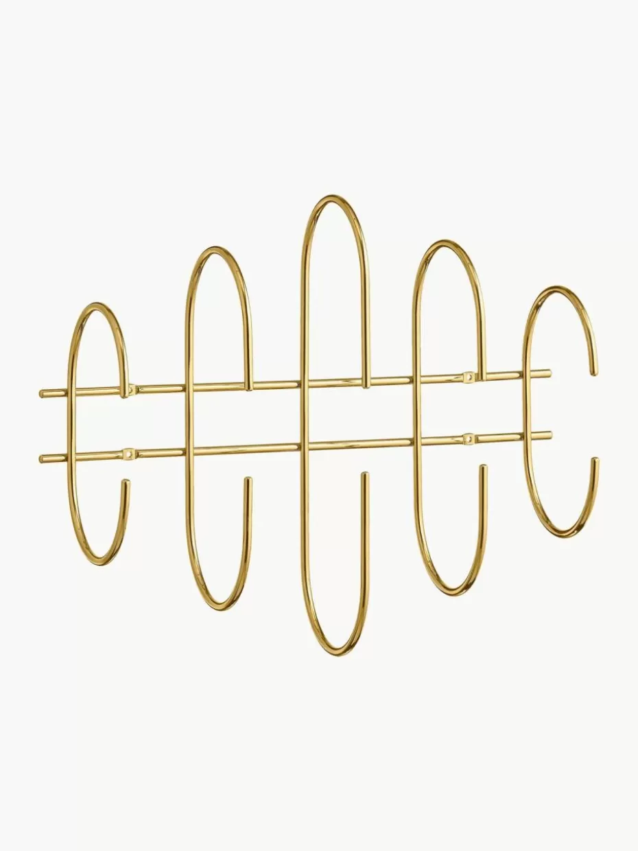 Garderoben-Aytm Metall-Garderobenleiste Moveo Goldfarben, glänzend