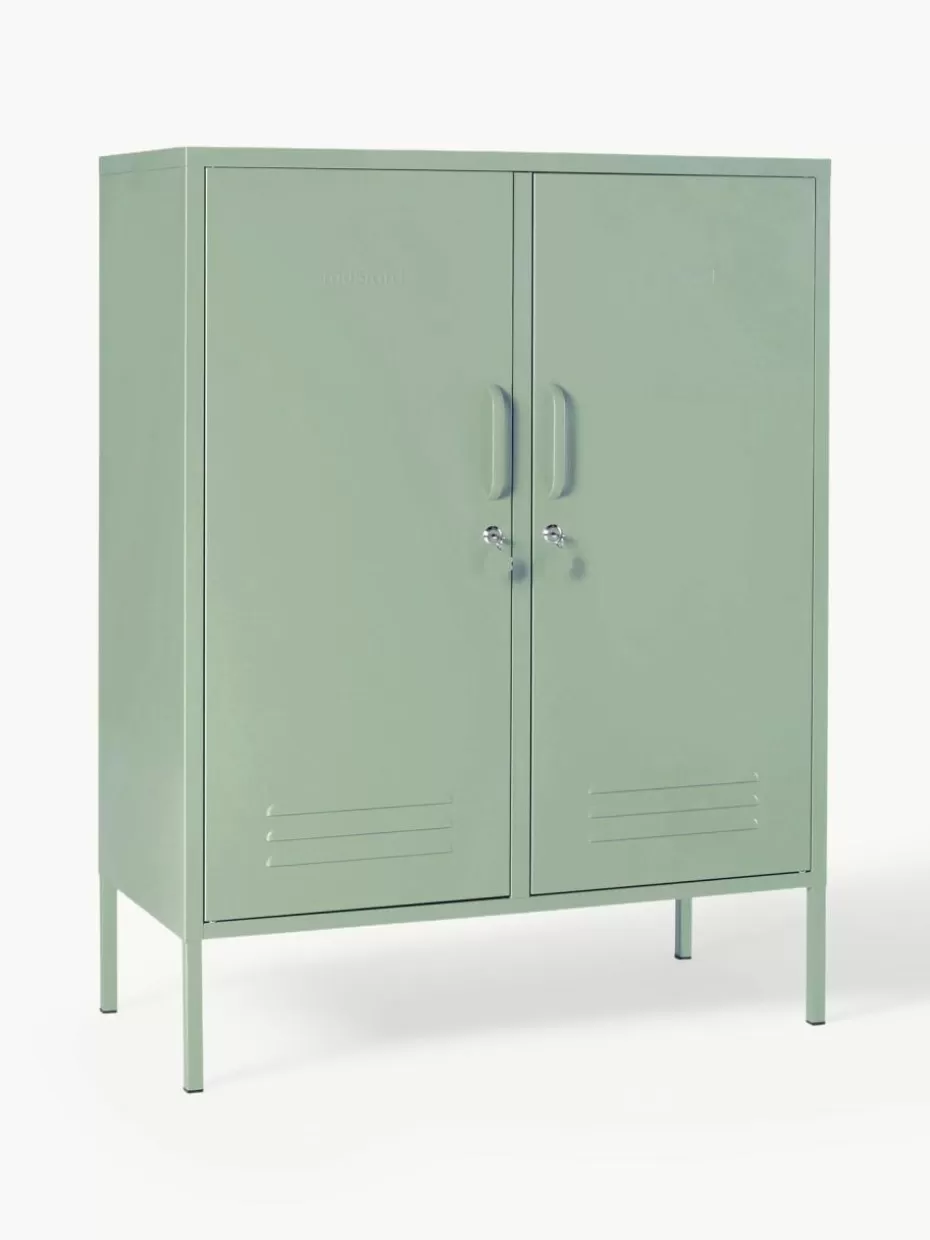 Schränke | Kommoden & Sideboards-Mustard Made Metall-Highboard The Midi Salbeigrün