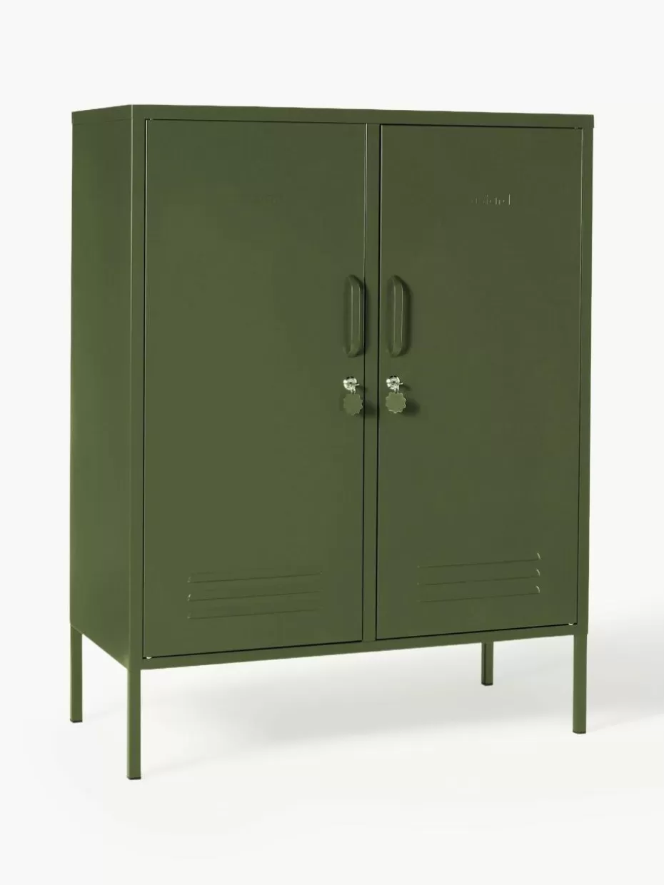 Schränke | Kommoden & Sideboards-Mustard Made Metall-Highboard The Midi Dunkelgrün