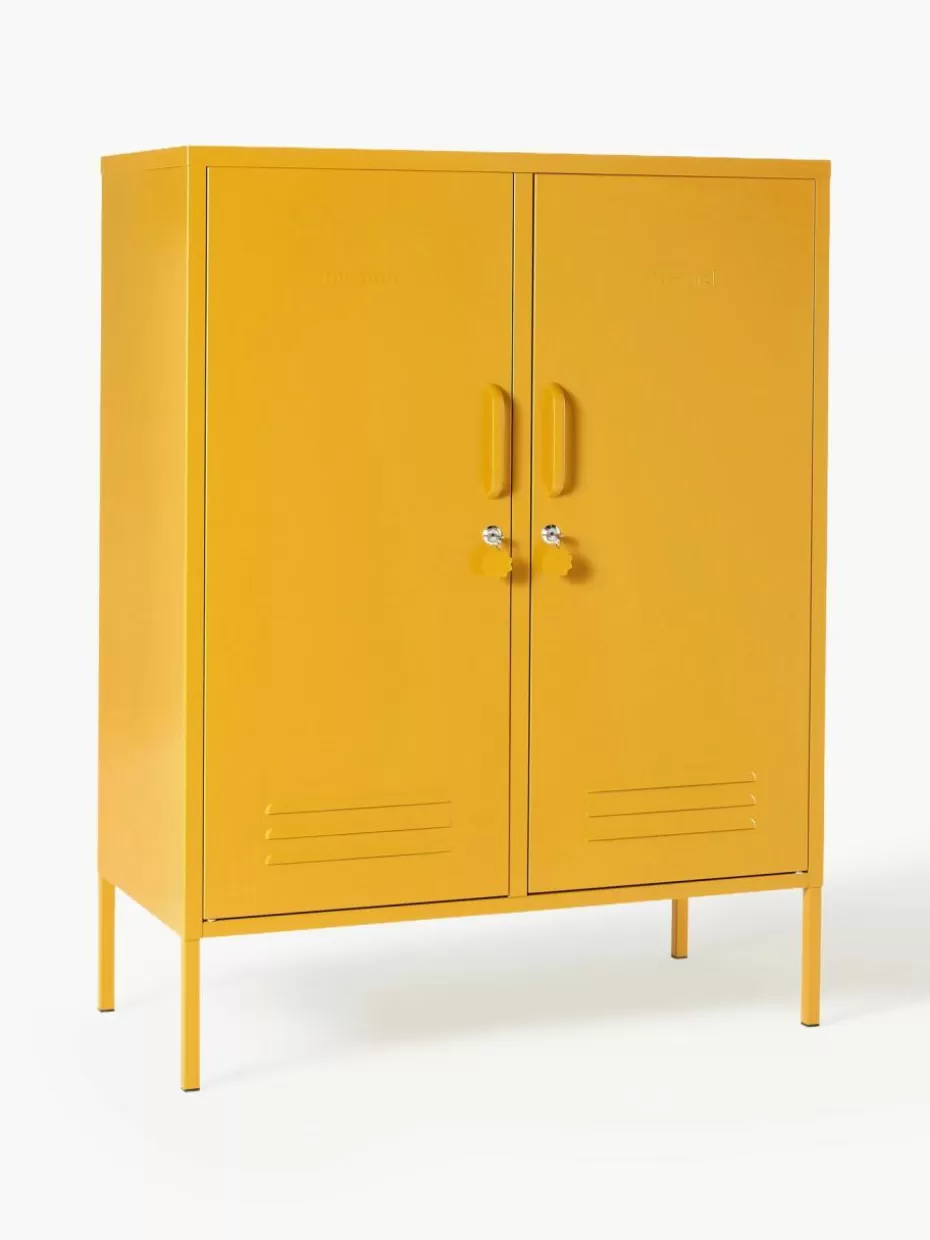 Schränke | Kommoden & Sideboards-Mustard Made Metall-Highboard The Midi Senfgelb