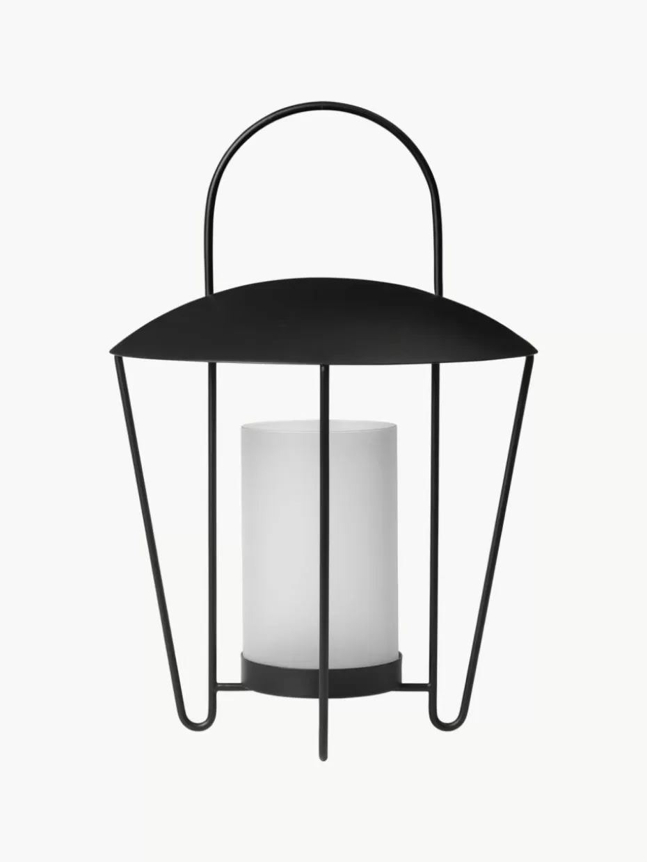 Outdoor Hängelampen-ferm LIVING Metall-Laterne Abri Schwarz, Weiß