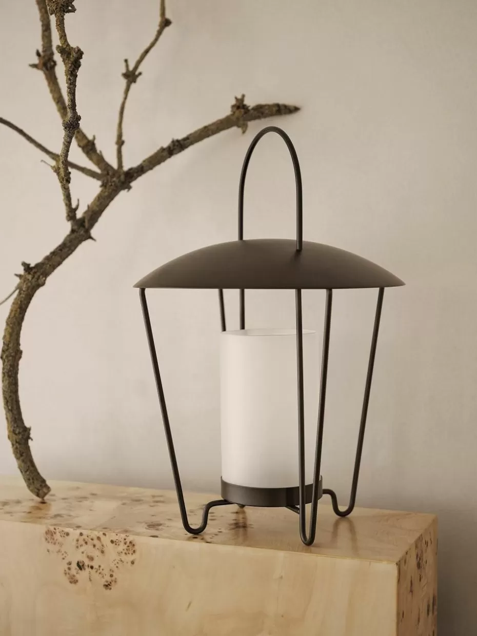 Outdoor Hängelampen-ferm LIVING Metall-Laterne Abri Schwarz, Weiß